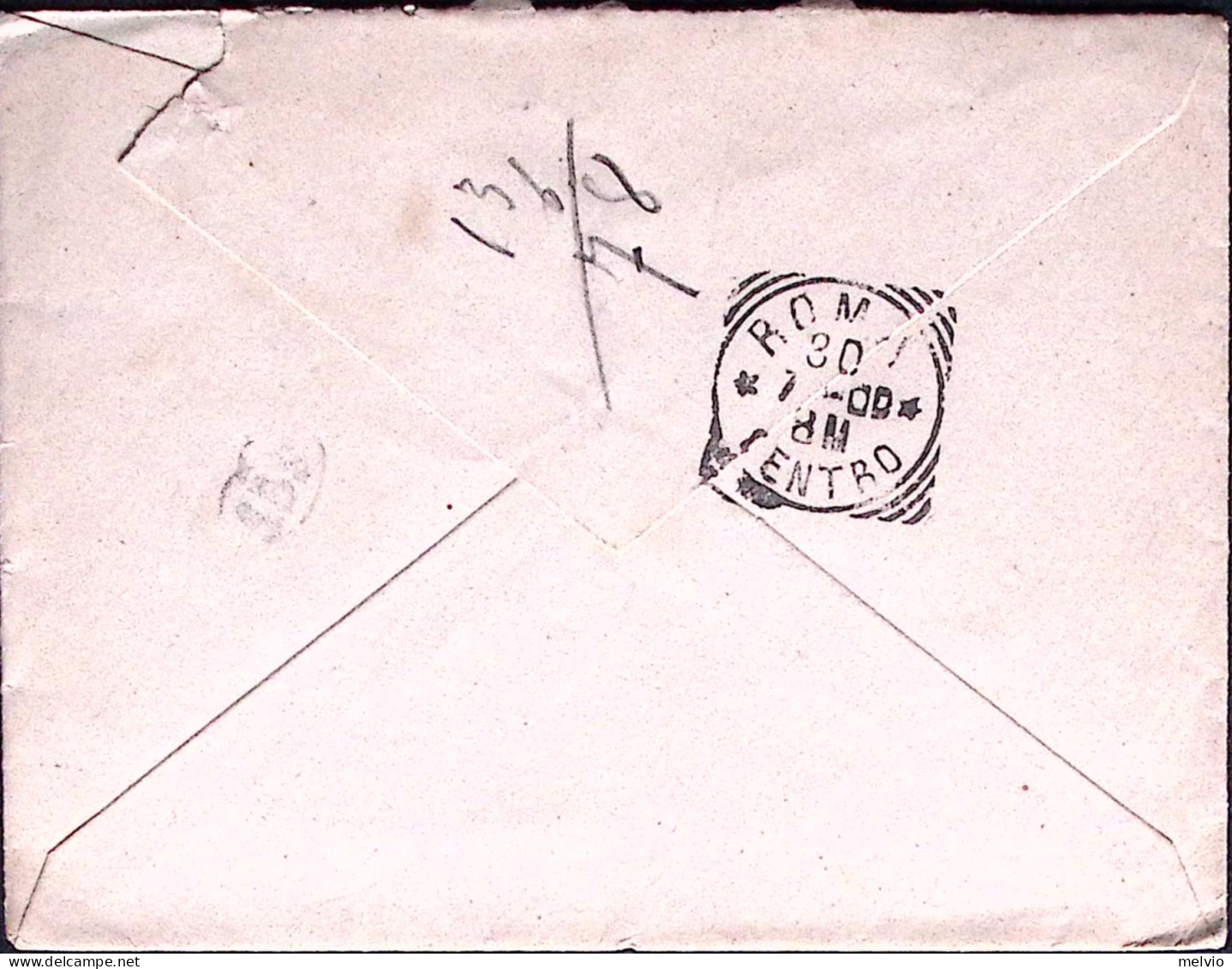 1900-SENIGALLIA/(Ancona) Tondo Riquadrato (29.7) Su Busta Affrancata Effigie C.2 - Poststempel