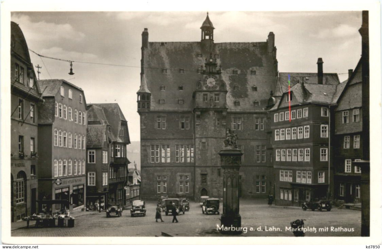 Marburg A.d. Lahn, Marktplatz Mit Rathaus - Marburg