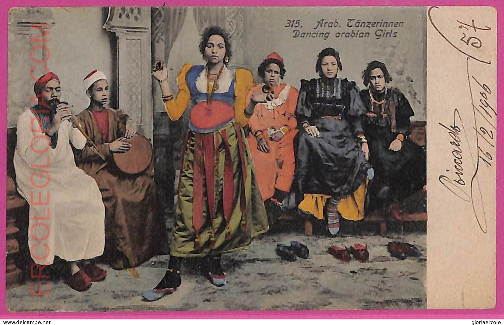 Ag2806 - EGYPT - VINTAGE POSTCARD - Ethnic, Dancing Girls - 1906 - África