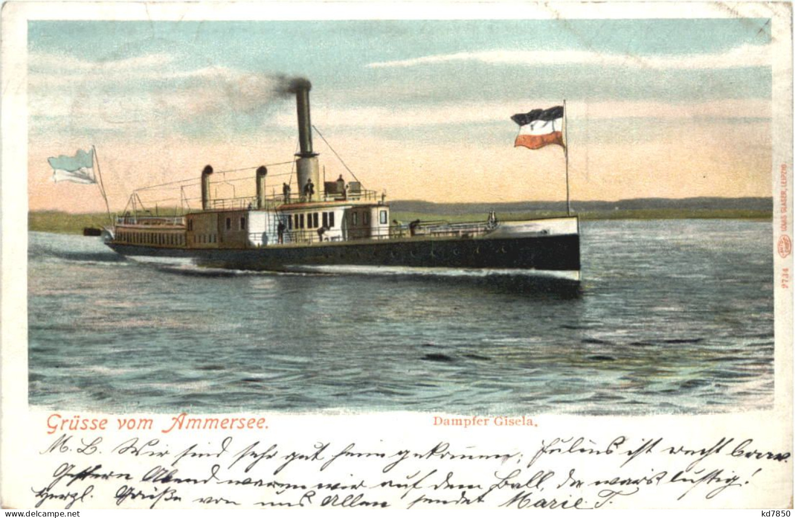 Am Ammersee, Dampfer Gisela - Landsberg