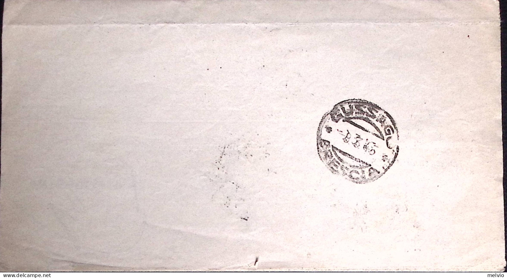 1945-IMPERIALE Lire 1 + IMPERIALE Sopr C.25 Su Piego Desenzano (7.3) - Storia Postale