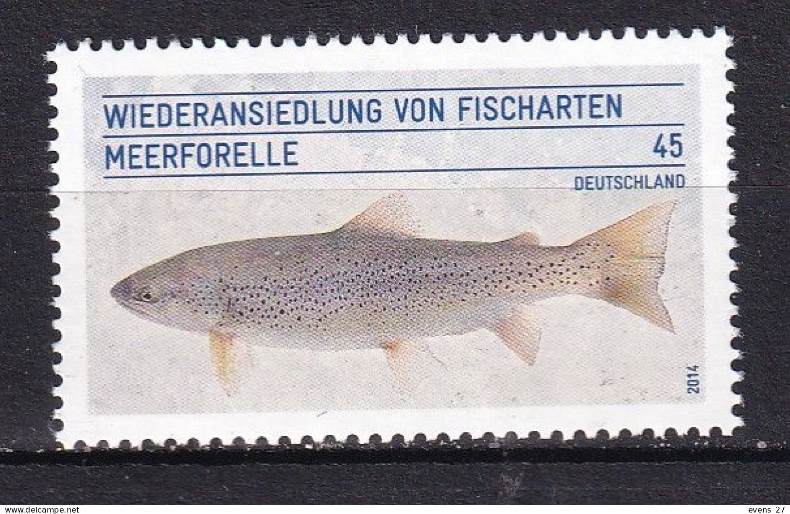 GERMANY-2014-FISH-MNH. - Unused Stamps