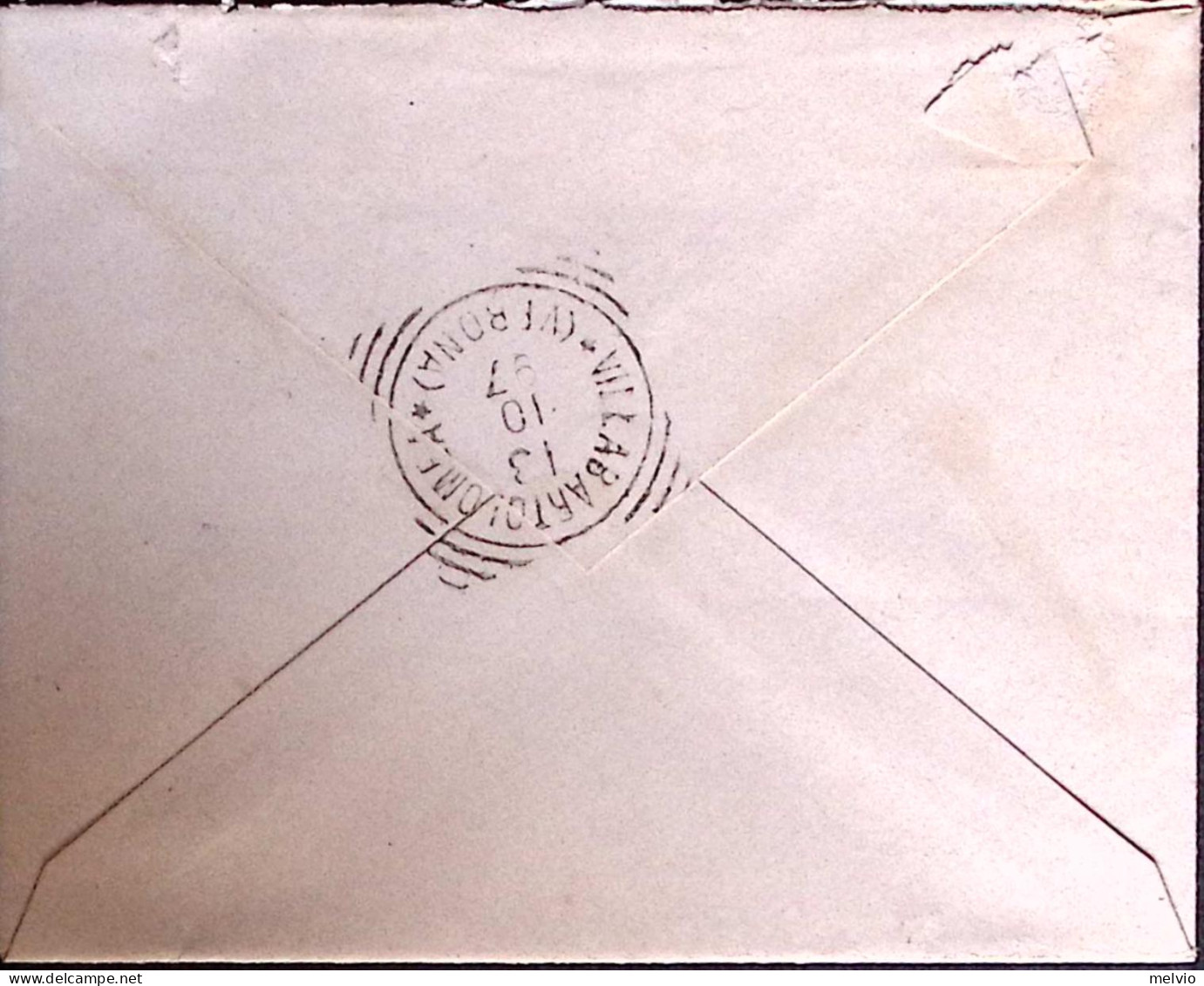 1897-MONTAGNANA Tondo Riquadrato (12.10) Su Busta Affrancata Effigie C.20 - Poststempel