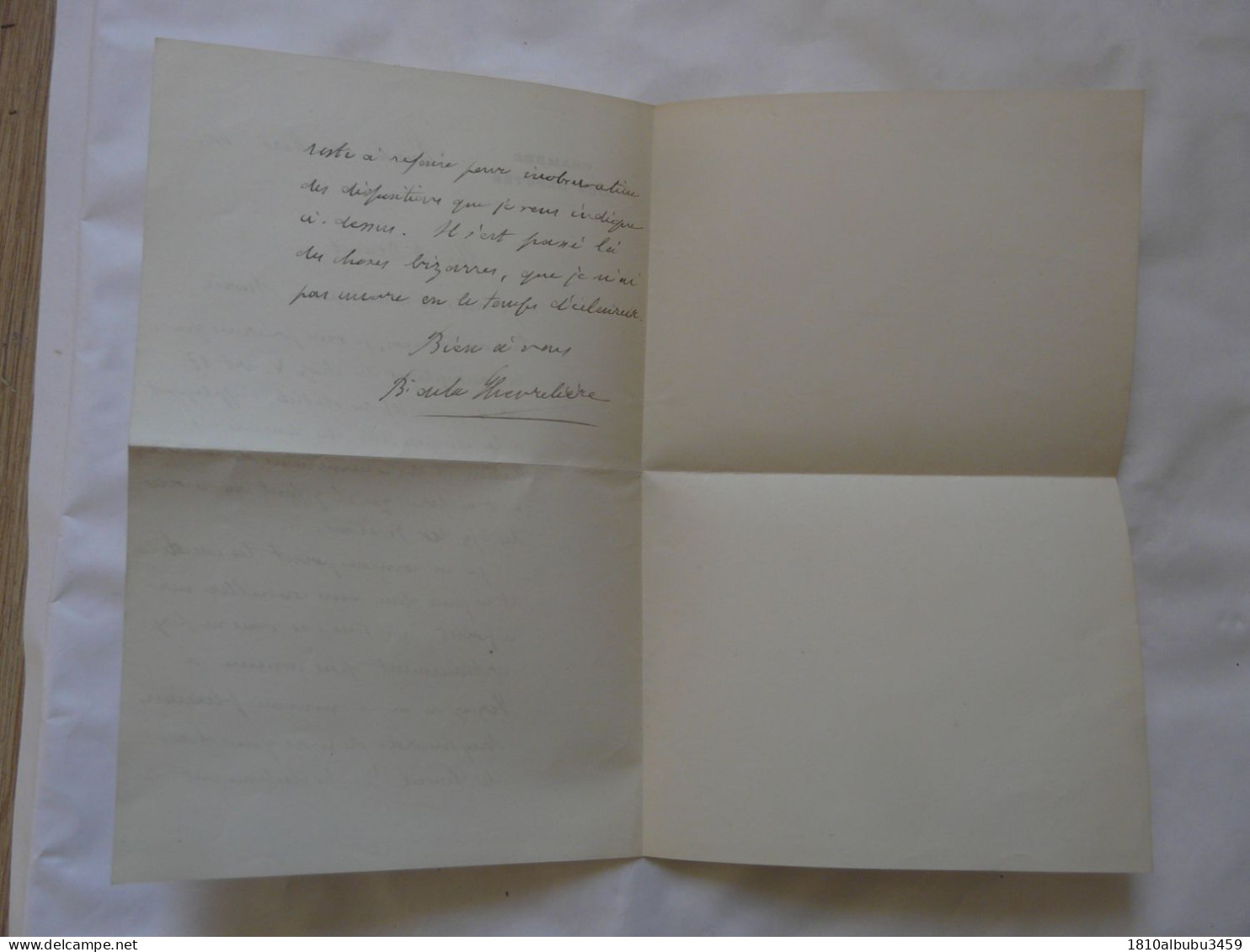 LETTRE Du BARON DE LA CHEVRELIERE (Chambre Des Députés) Au Notaire De SAUZE-VAUSSAIS (79) - 1900 - Documents Historiques