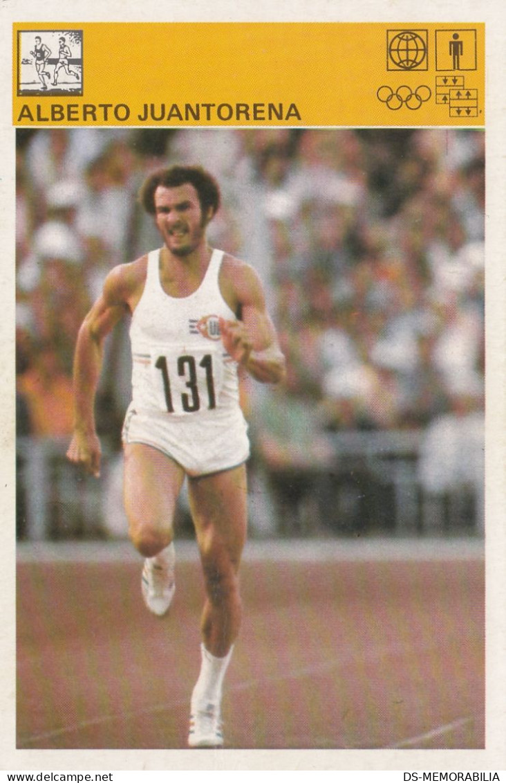 Running Alberto Juantorena Cuba Trading Card Svijet Sporta Olympic Champion In Montreal 1976 - Atletismo