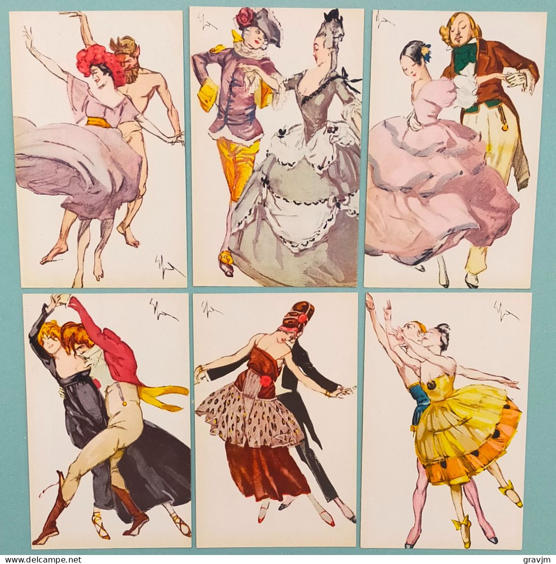 Illustrateur Italien Enrico SACCHETTI - Série Complète ZENIT N° 24 - Danseurs - Art-déco - Superbe état - Andere & Zonder Classificatie