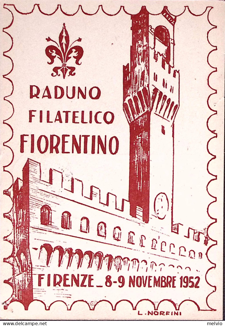 1952-FIRENZE Raduno Filatelico Annullo Speciale (8.11) Su Cartolina - Ausstellungen