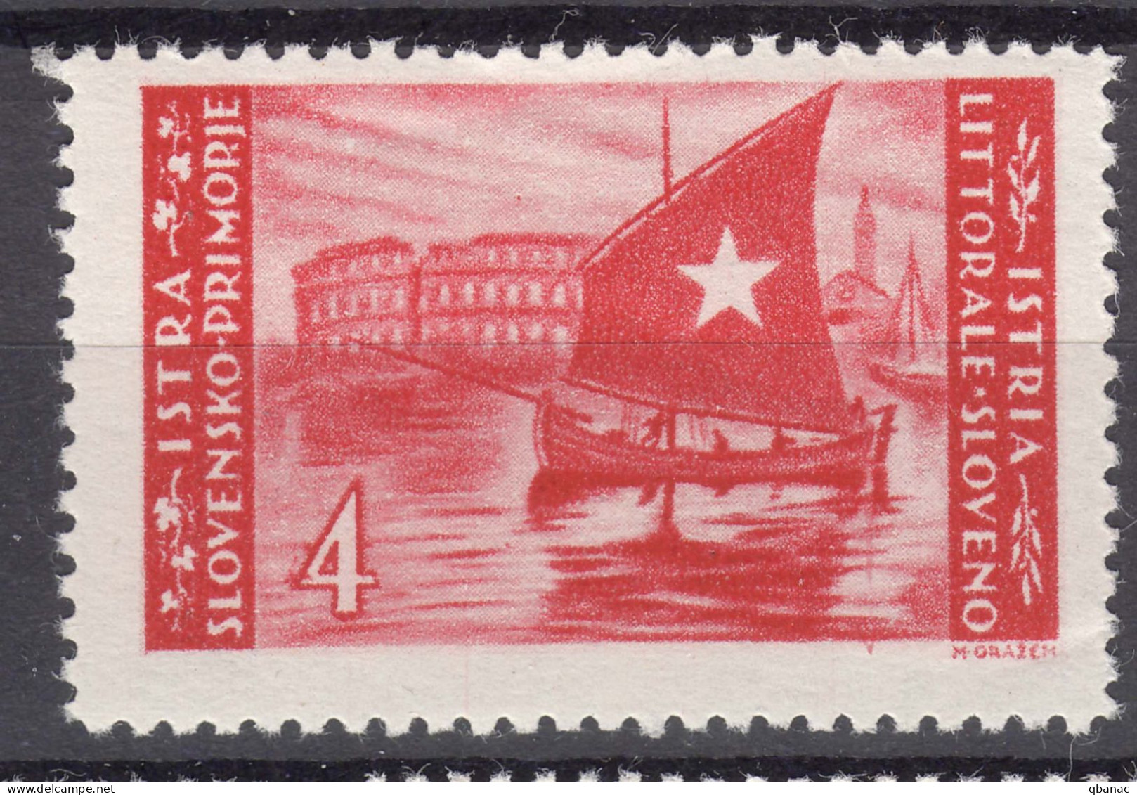 Istria Litorale Yugoslavia Occupation, 1946 Sassone#56 Mint Hinged - Joegoslavische Bez.: Istrië