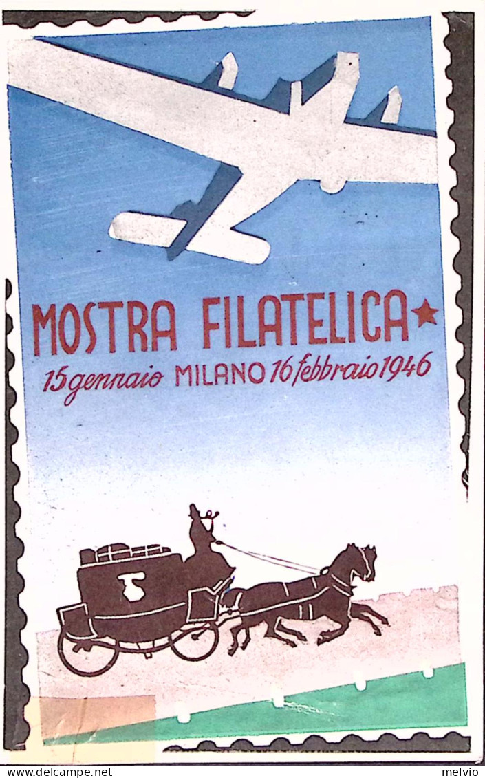 1946-MILANO Mostra Filatelica Internazionale Annullo Speciale (26.1) E Chiudilet - Esposizioni