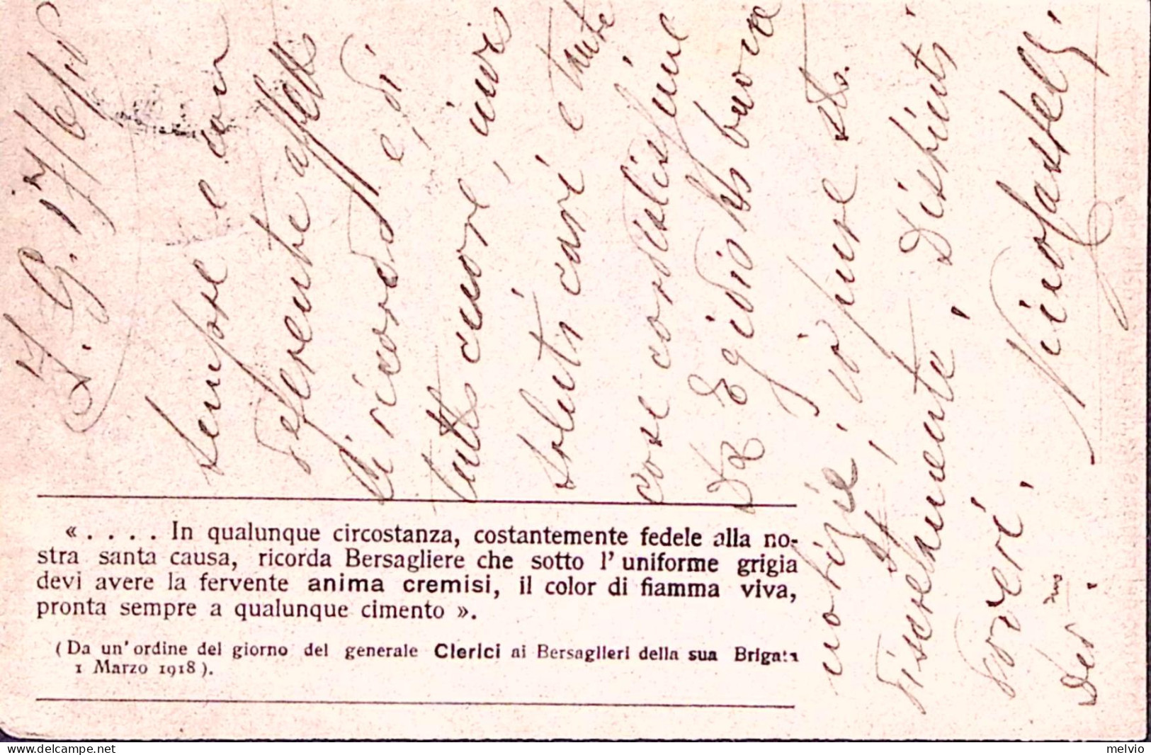 1918-Cartolina Franchigia Vittoria E Bandiere, ARMANINO Con Al Verso Frase . In  - Marcophilia