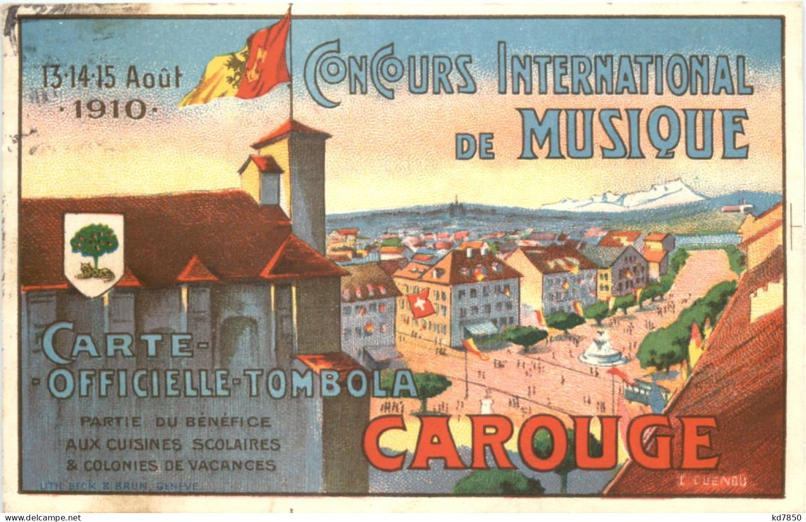 Carouge - Concours International De Musique 1910 - Genève