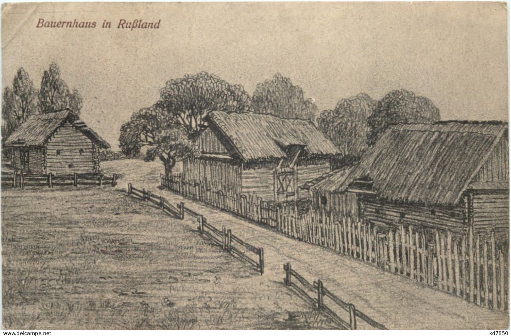 WW1 - Bauernhaus In Russland - Feldpost - Rusia