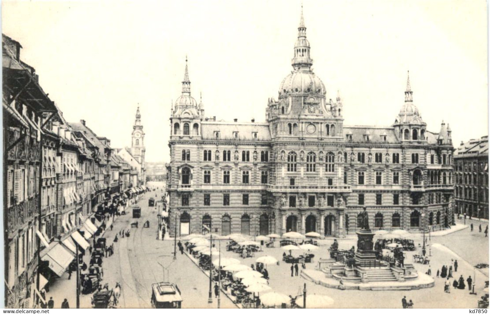 Graz, Hauptplatz Mit Rathaus Und Herrengasse - Graz