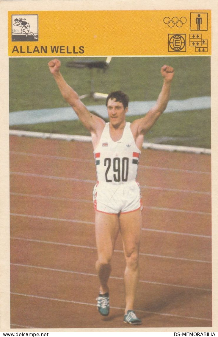 Running Allan Wells From Edinburgh Scotland Trading Card Svijet Sporta Olympic Champion In Moscow 1980 - Athlétisme