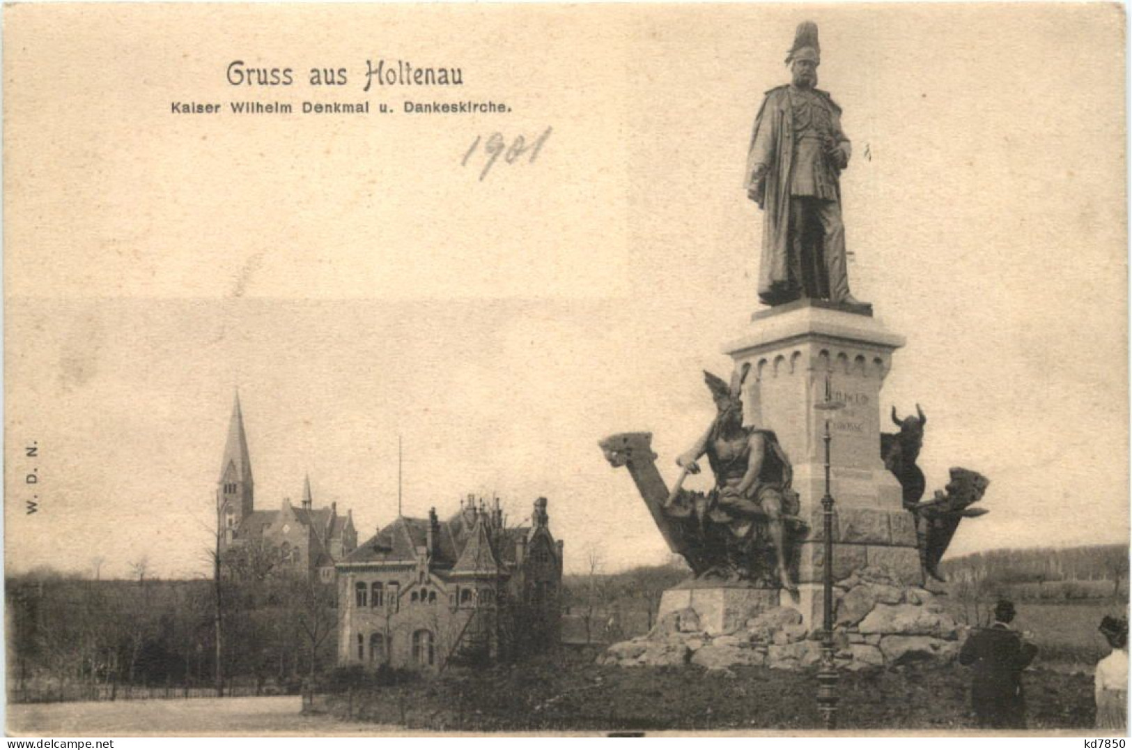 Gruss Aus Holtenau, Kaiser Wilhelm-Denkmal - Kiel