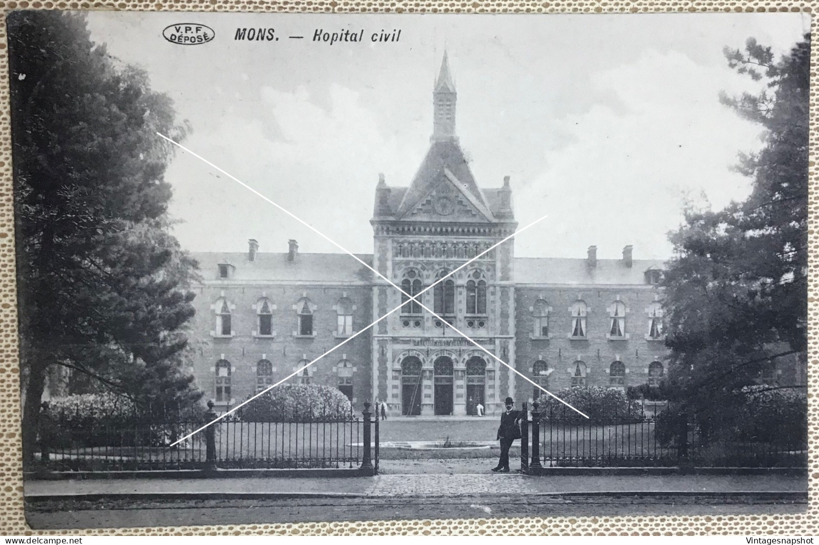 MONS Hôpital Civil CP édit Valbonnet Postée En 1912 - Mons