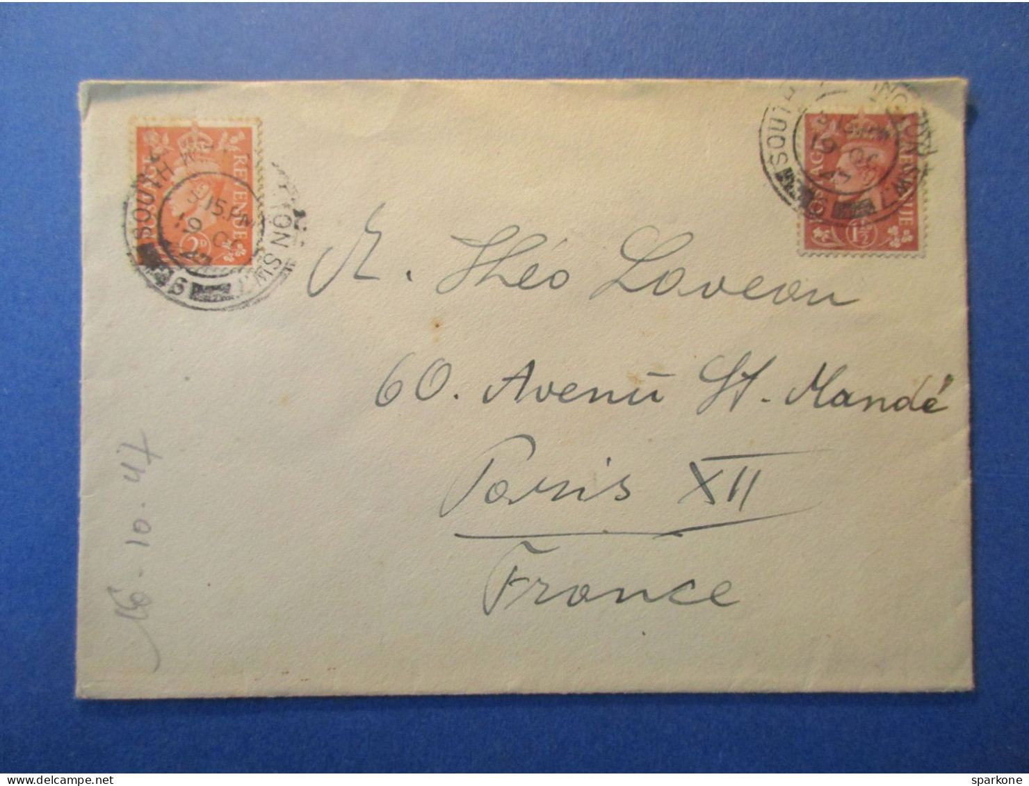 Marcophilie - Enveloppe - Postage Revenue - 1947 - Poststempel