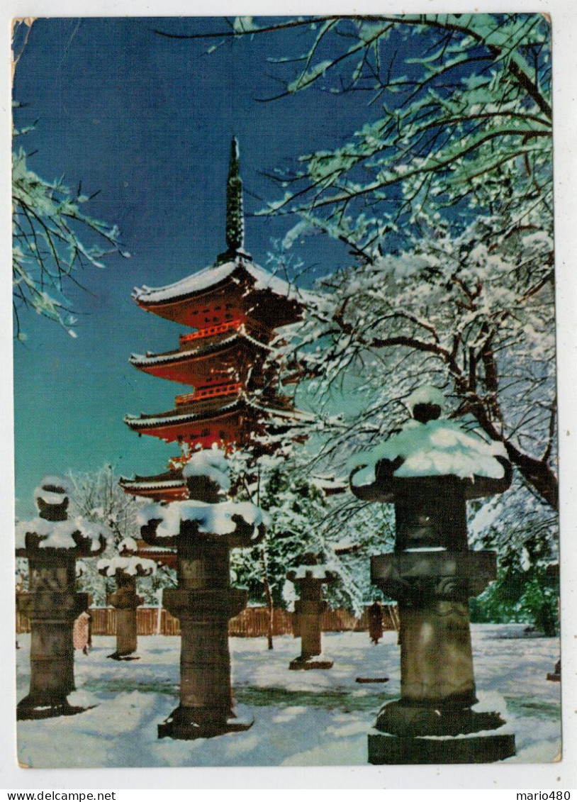 TOKYO  THE SNOW SCENE OF THE FIVE STOREY TOWER   (VIAGGIATA) - Tokio