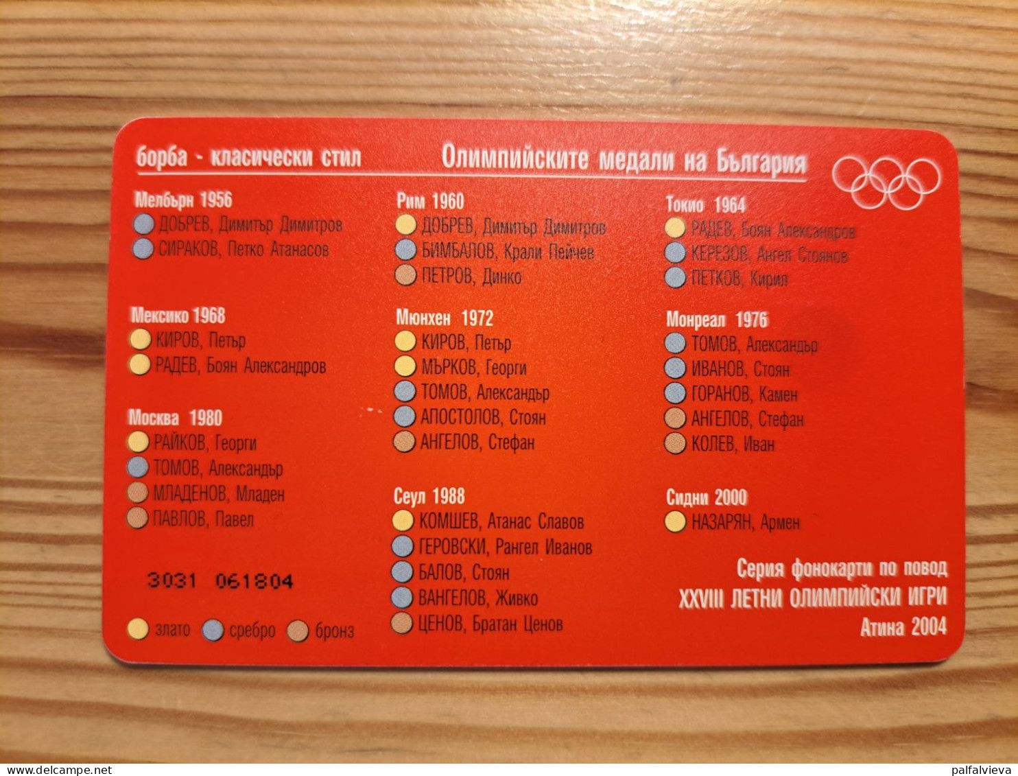 Phonecard Bulgaria - Olympics, Wrestling - Bulgarie