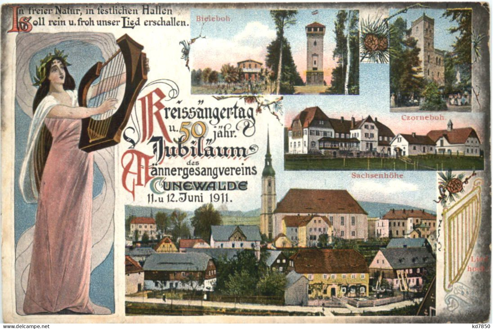 Cunewalde - Kreissängertag Des Männergesangsvereins 1911 - Cunewalde