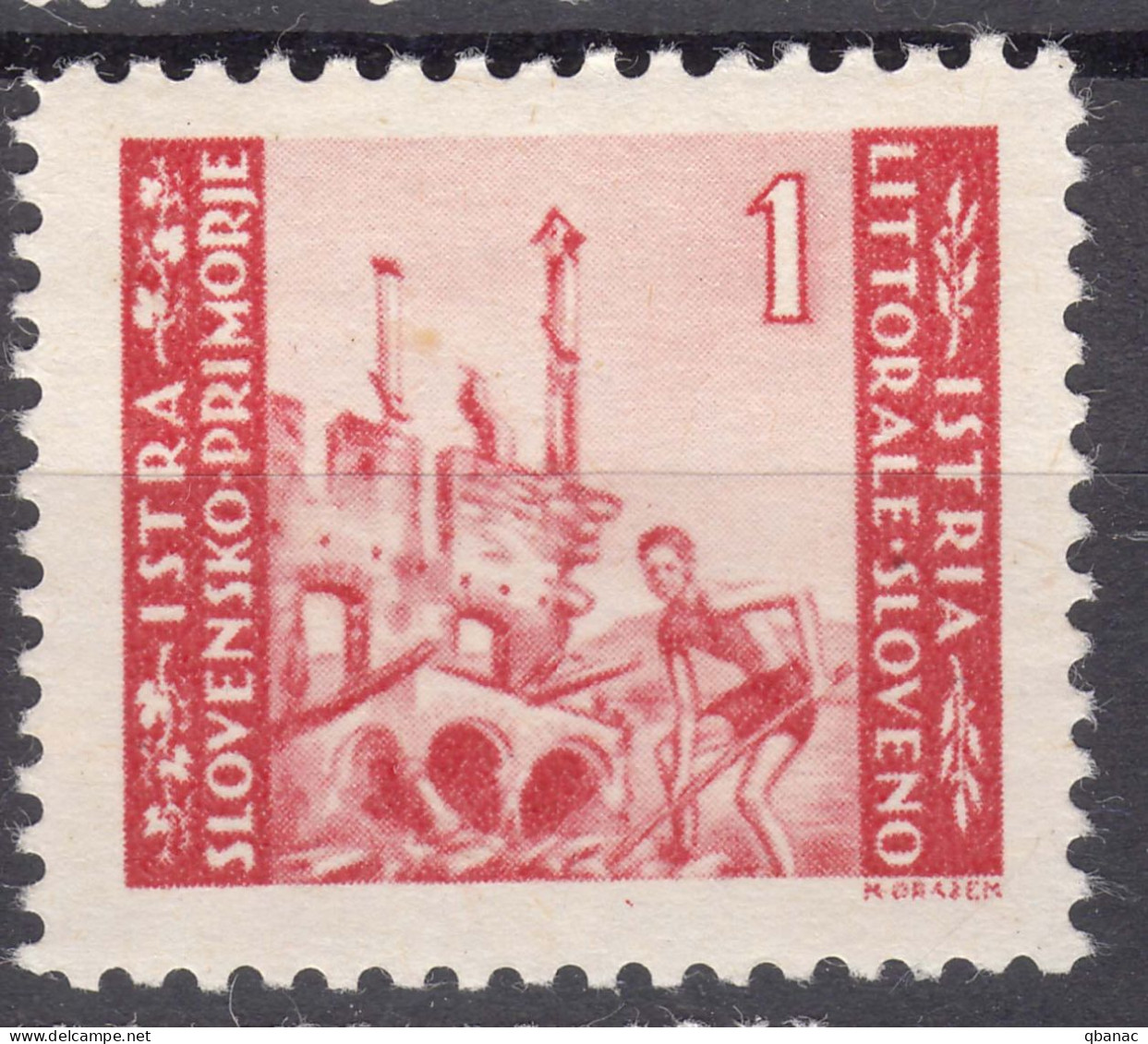 Istria Litorale Yugoslavia Occupation, 1945 Sassone#43 Mint Never Hinged - Jugoslawische Bes.: Istrien