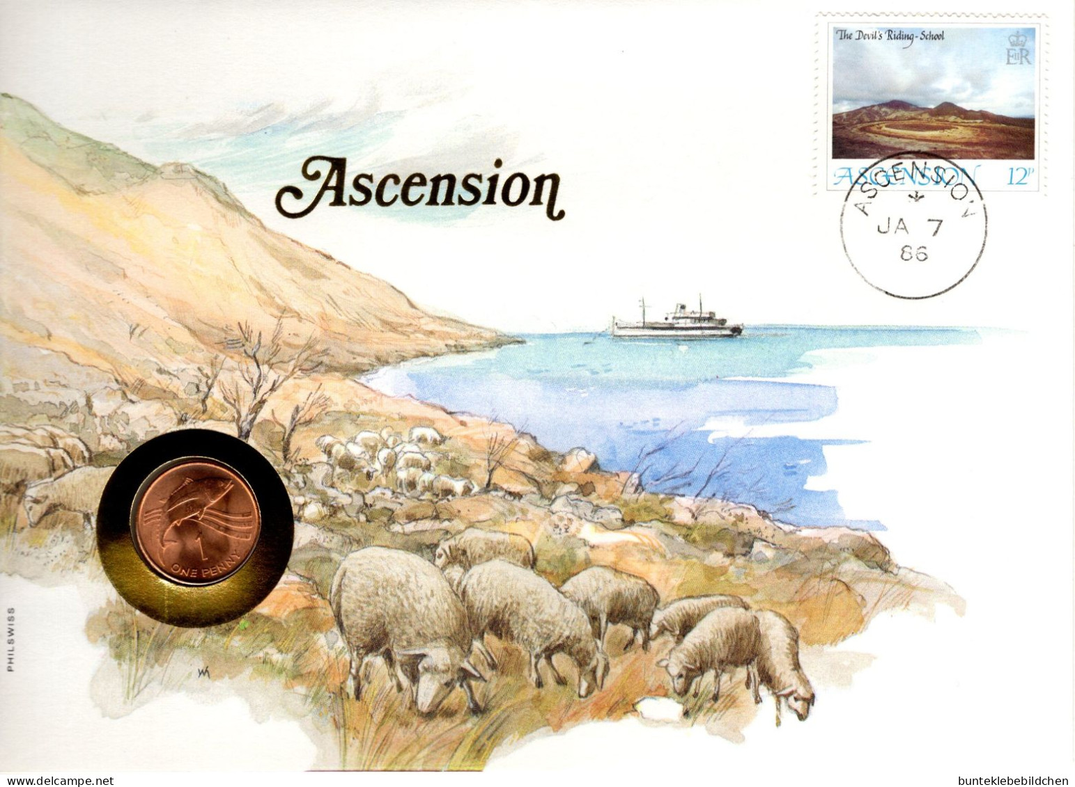 Numisbrief - Ascension - Isla Ascensión