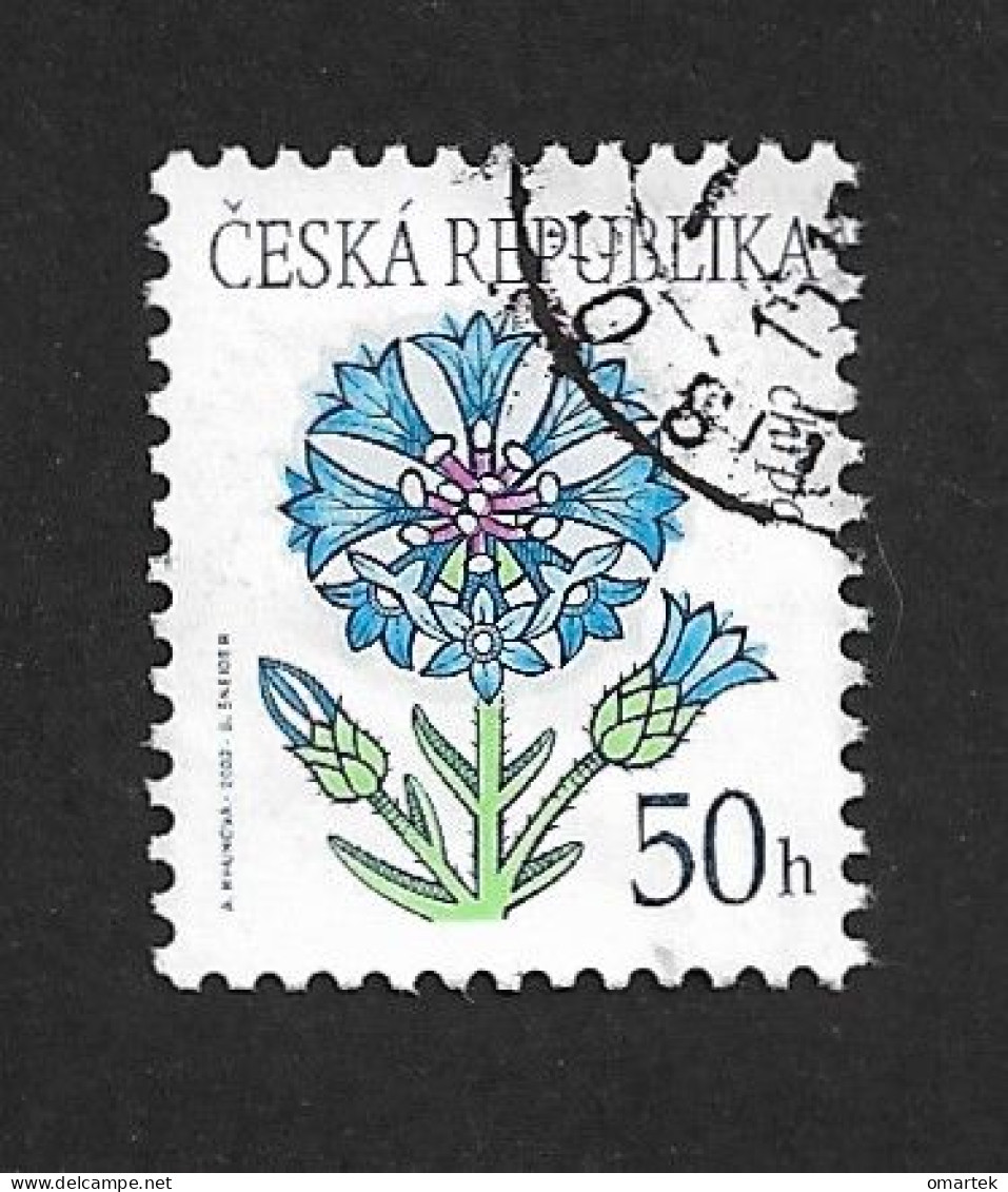 Czech Republic 2003 ⊙ Mi 377 Sc 3220 Flowers: Cornflower, Blumen Tschechische Republik c5 - Oblitérés