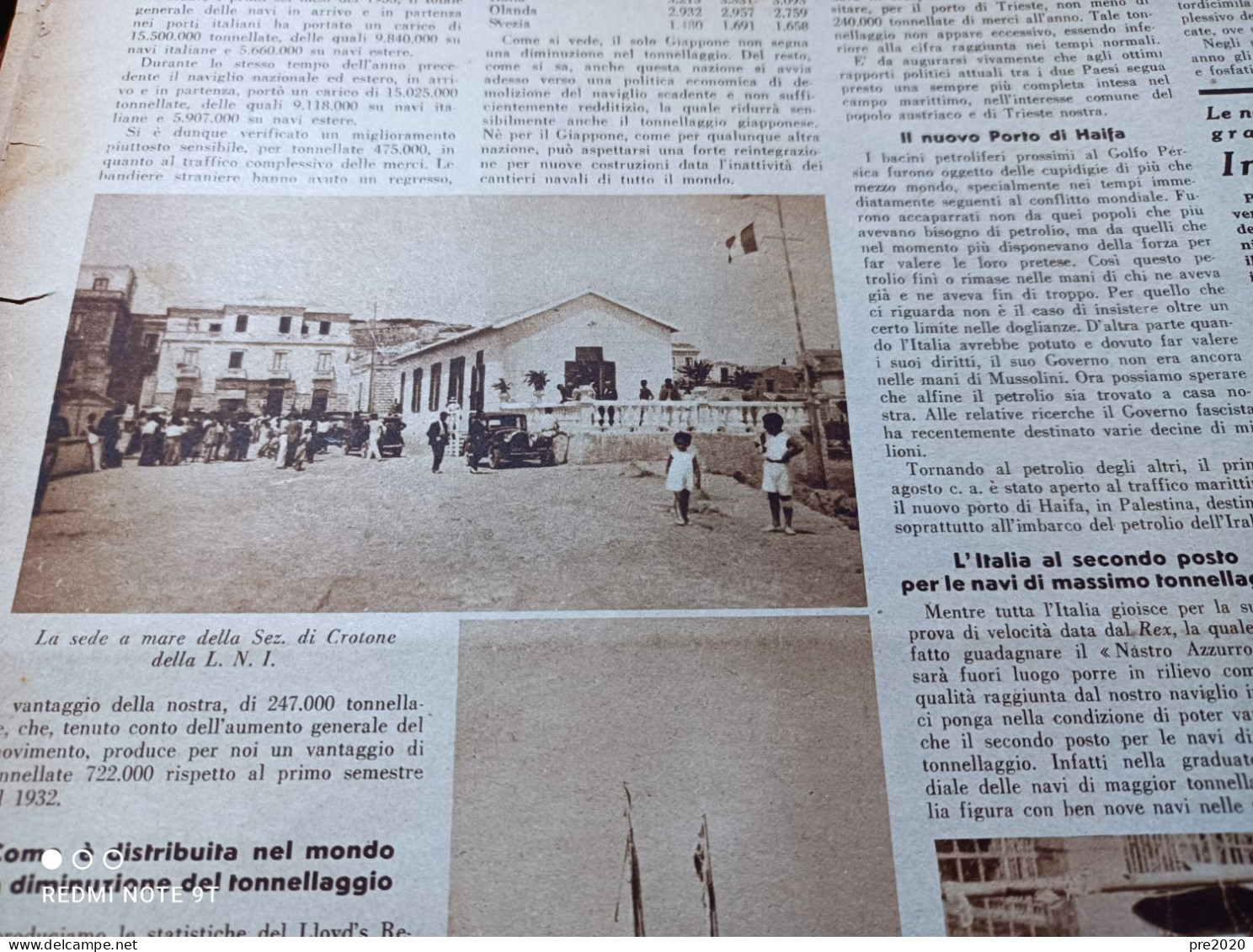 L’ITALIA MARINARA 1933 RODI CROTONE - Andere & Zonder Classificatie