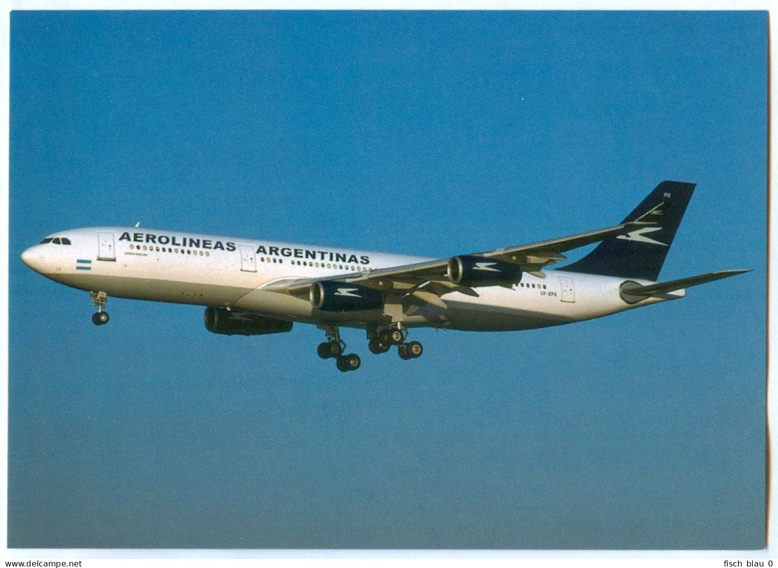 AK Flugzeug Plane Aerolineas Argentinas Airbus A340-211 LV-ZPX Cn080 Argentinien Argentina Buenos Aires SAEZ EZE ARG AR - Airmen, Fliers