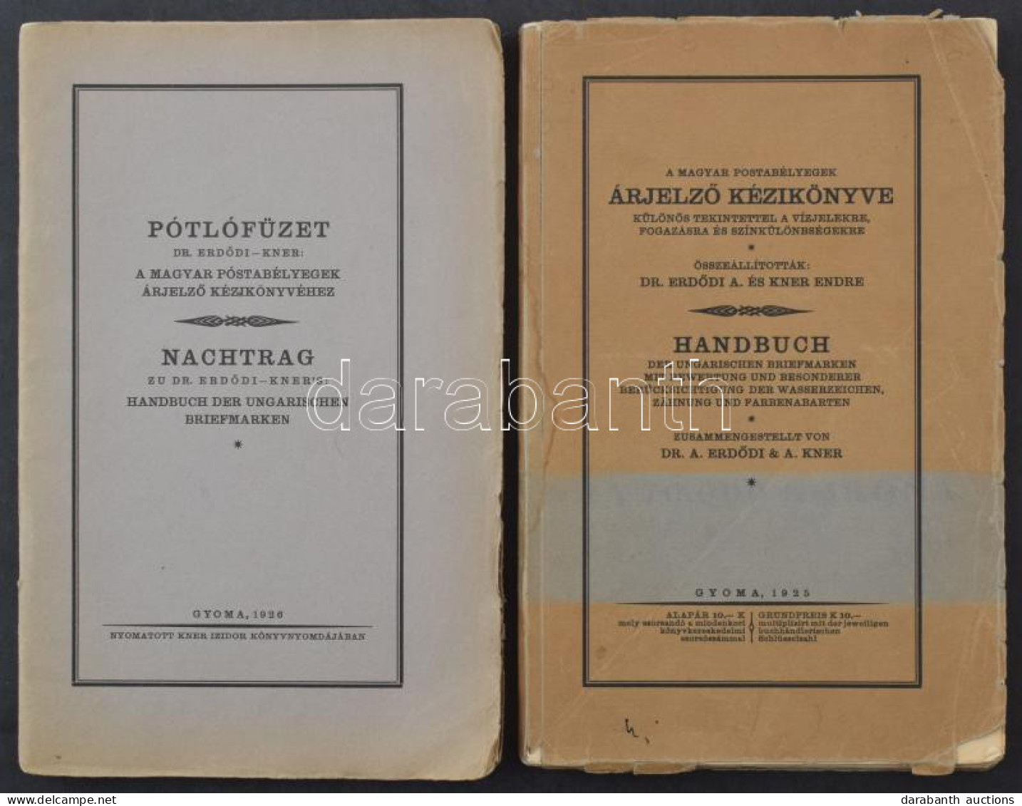 Erdődi - Kner: A Magyar Postabélyegek árjelző Könyve + Pótlófüzet + II. Pótlófüzet - Autres & Non Classés