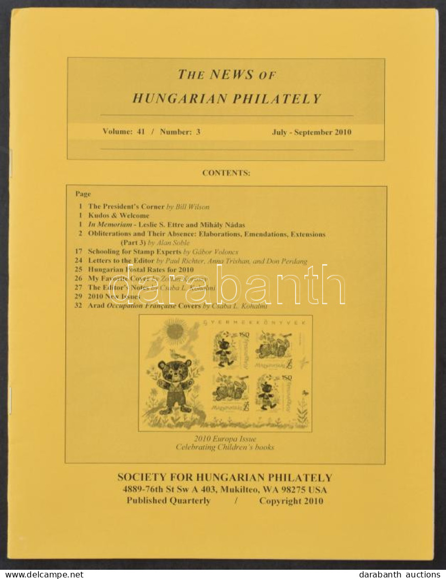 The News Of Hungarian Philately (2010/3 Száma) - Other & Unclassified