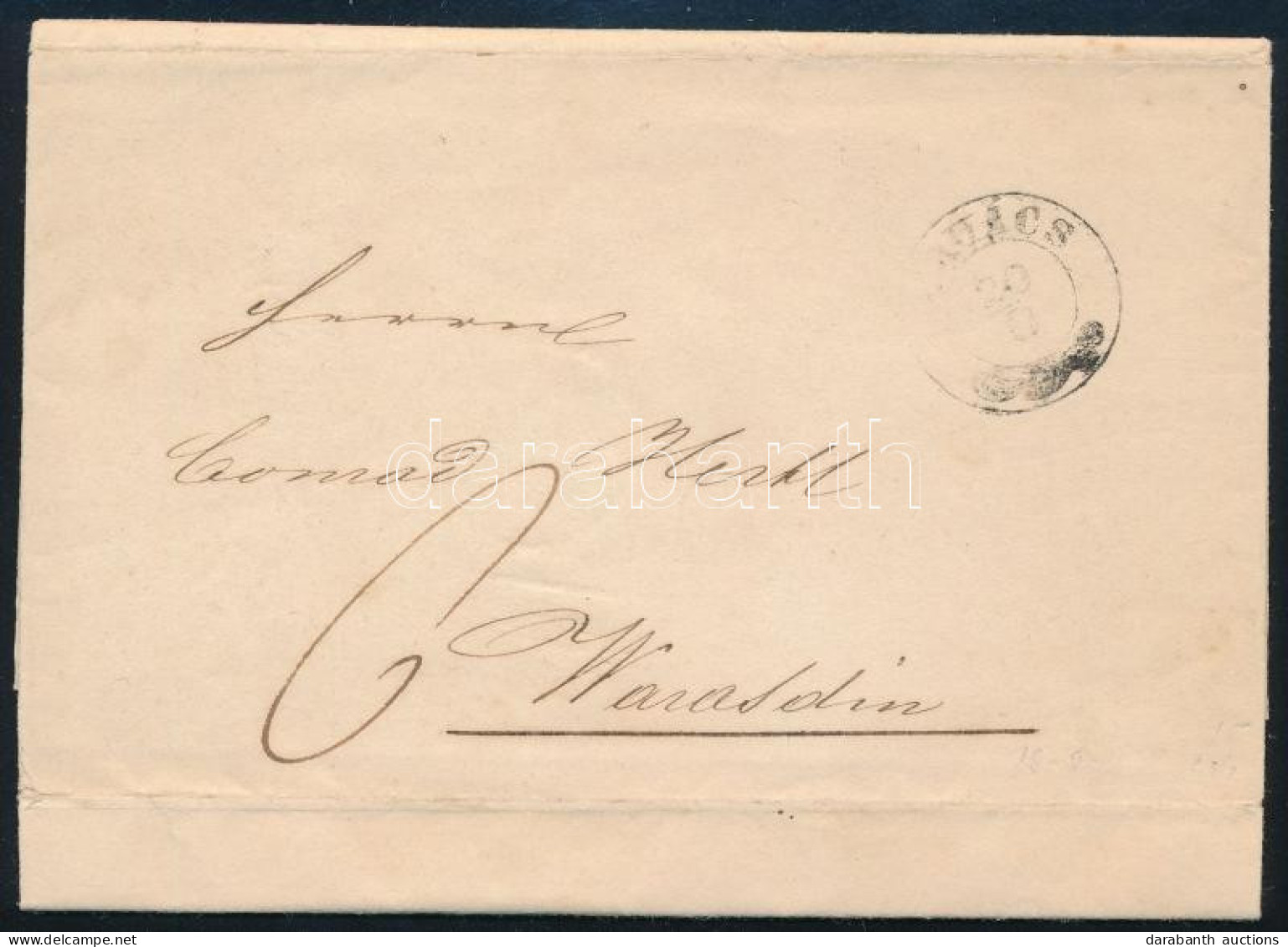 1849 Levél 6kr Portóval, Teljes Tartalommal "(M)OHÁCS" - "WARASDIN" - Other & Unclassified