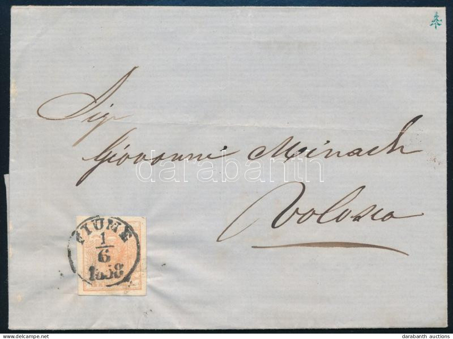 1858 3kr MP III Levélen "FIUME 1858" - Volosca. Ex Provera - Other & Unclassified