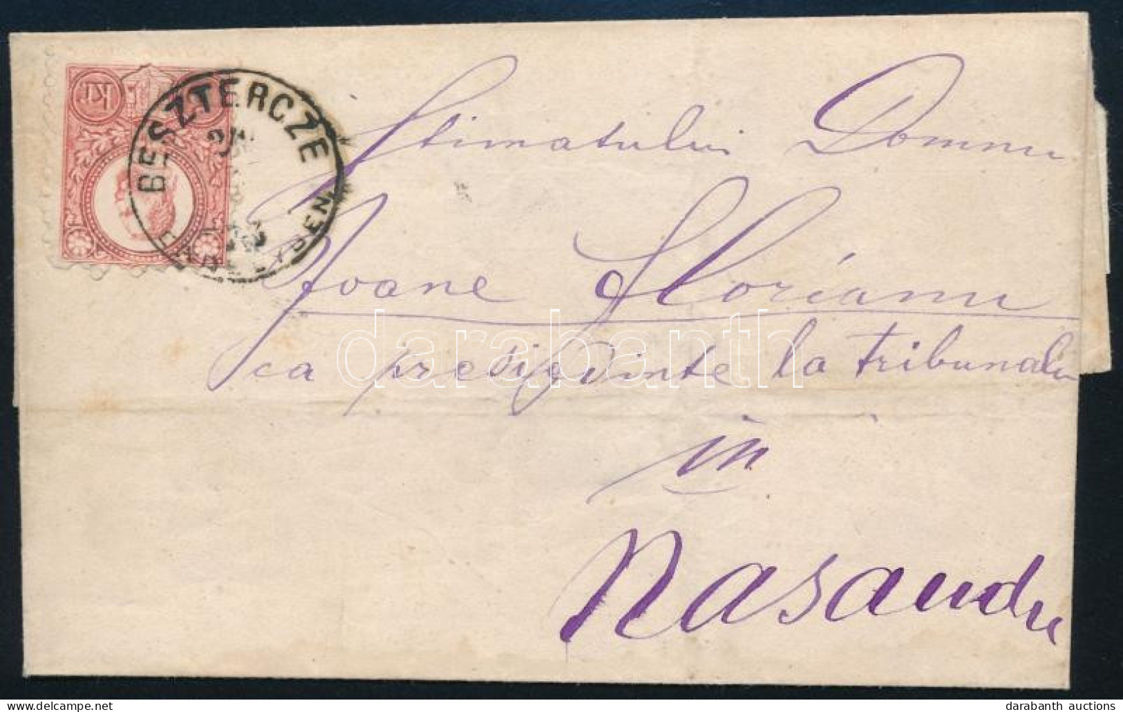 1874 Levél Réznyomat 5kr Bérmentesítéssel "BESZTERCZE / ERDÉLYBEN" - "NÁSSOD" - Autres & Non Classés