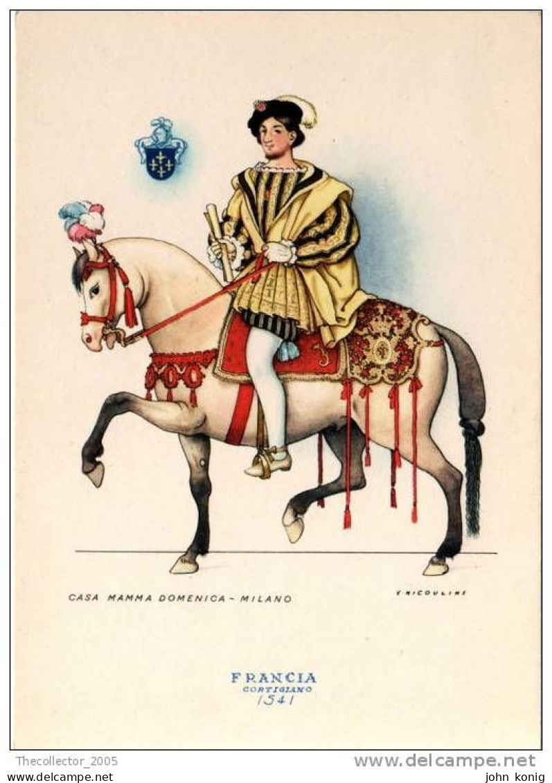 CARTOLINA SERIE - CAVALIERI DEL MONDO (WORLDWIDE KNIGHTS POSTCARDS) -  FRANCIA (FRANCE) - Uniformes