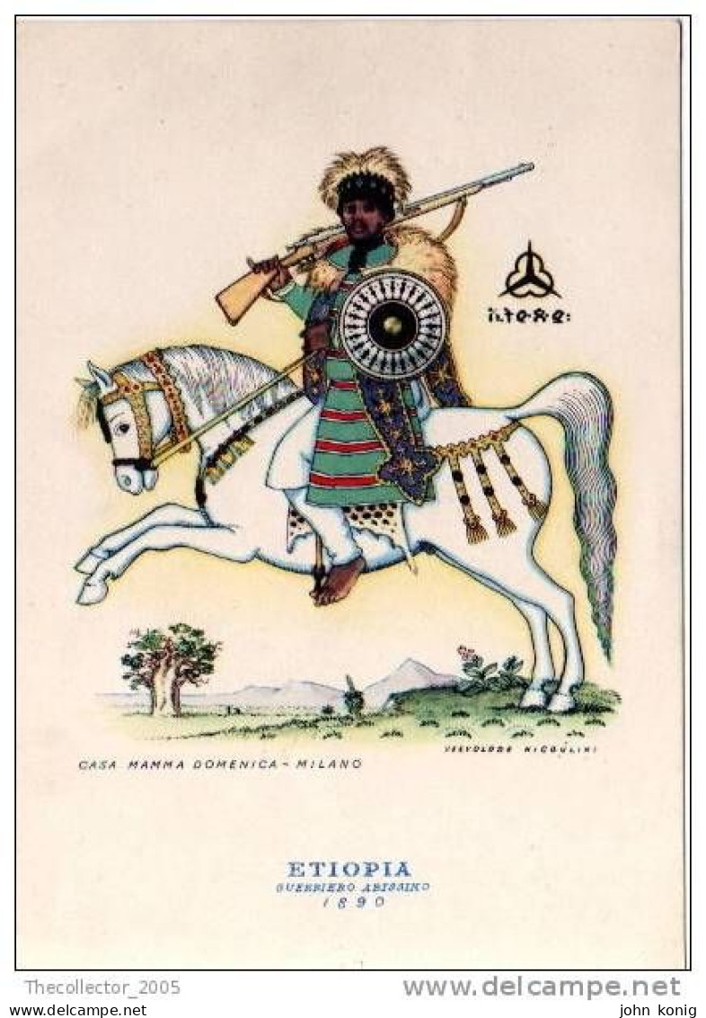 CARTOLINA SERIE - CAVALIERI DEL MONDO (WORLDWIDE KNIGHTS POSTCARDS) - ETIOPIA (ETHIOPIA) - Uniformen