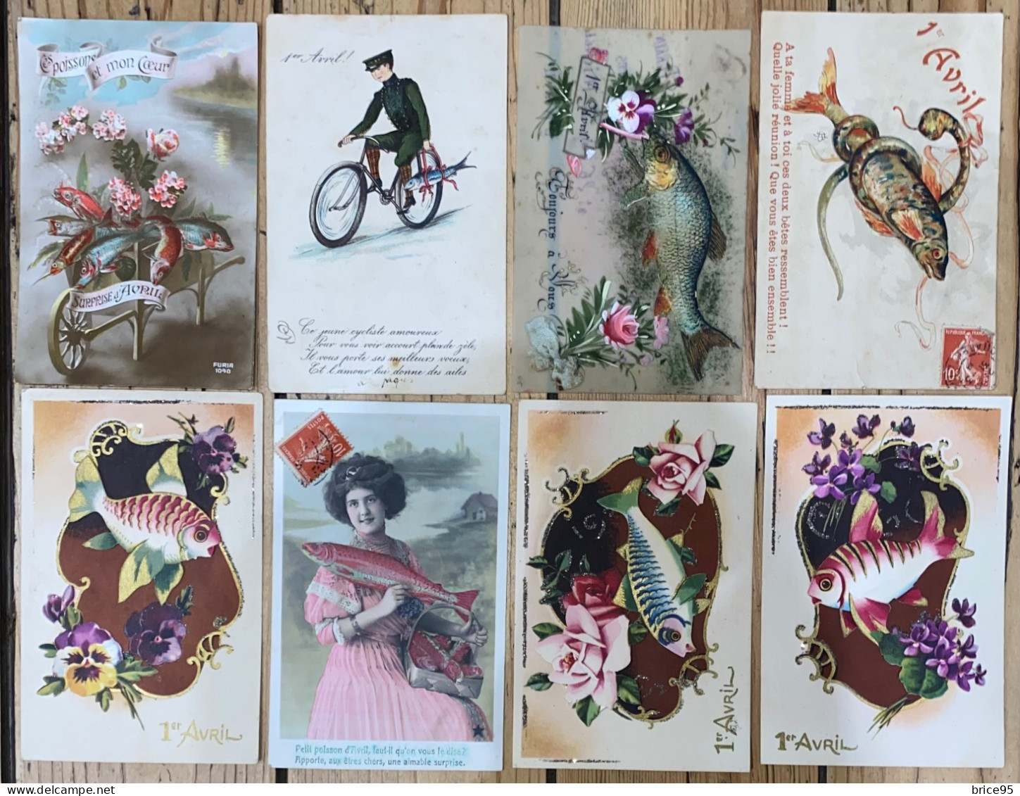 France - Carte Postale - Lot De 8 Cartes Postales - Joyeux Noël - 1 Avril - Poisson D’avril - Femme - Women