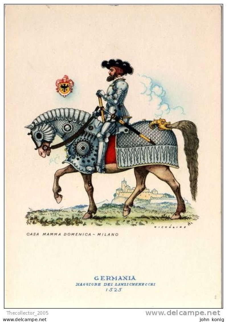 CARTOLINA SERIE - CAVALIERI DEL MONDO (WORLDWIDE KNIGHTS POSTCARDS) - GERMANIA (GERMANY) - Uniformen