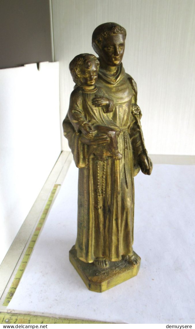 0404 25 - Lade 600- S. ANTONIUS - 18 CM - 624 GRAM - METALEN BEELD - STATUE EN MÉTAL - FRANCE - Métal