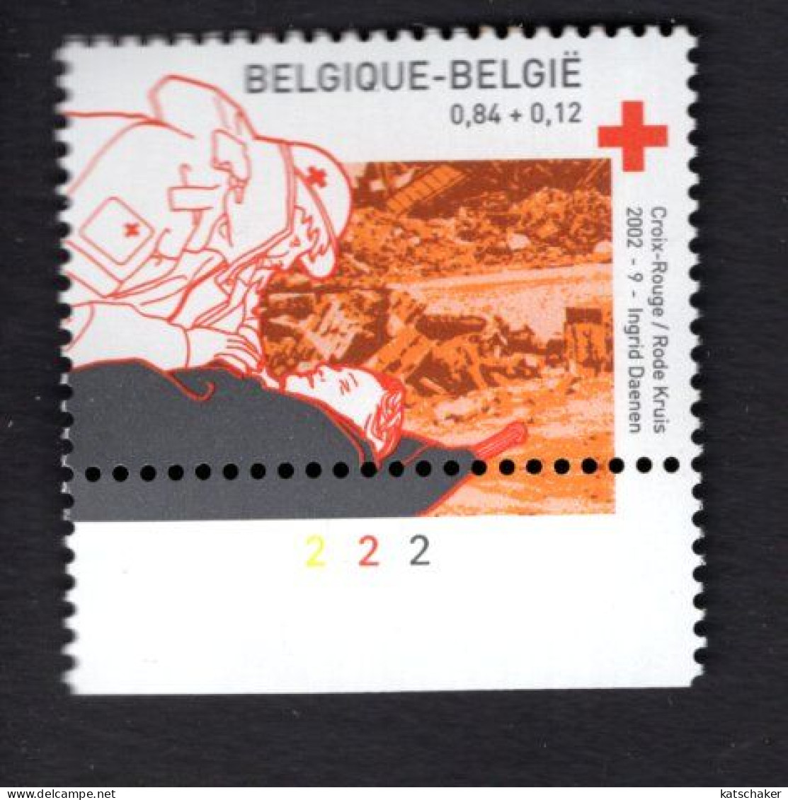 2016247442 (XX) OCB 3072 POSTFRIS MINT NEVER HINGED - HET RODE KRUIS - RED CROSS - PLAAT 222 - 2001-2010