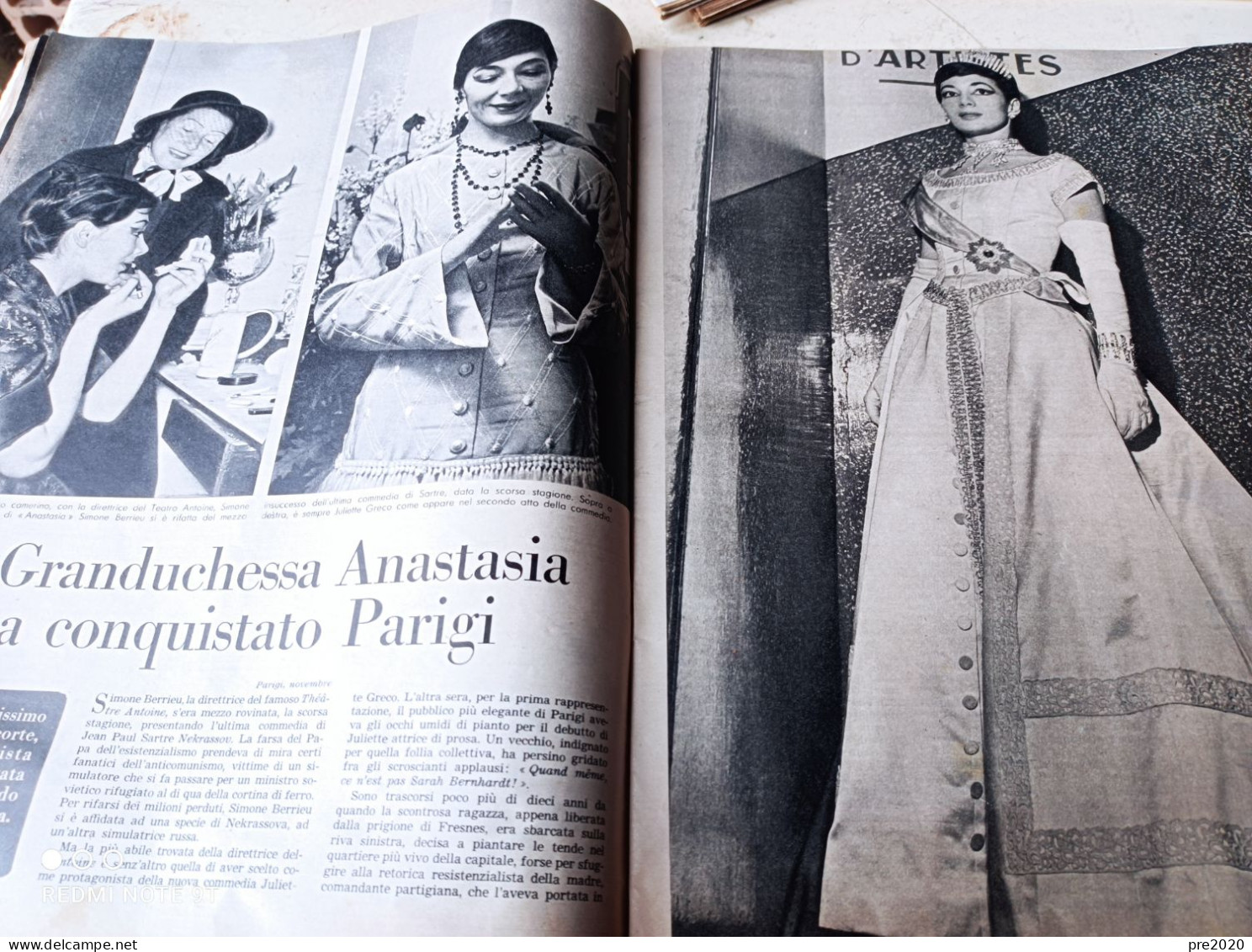 EPOCA 1955 RAGUSA JULIETTE GRECO MARILYN MONROE MARLON BRANDO ADOLFO CONSOLINI COSTERMANO - Autres & Non Classés