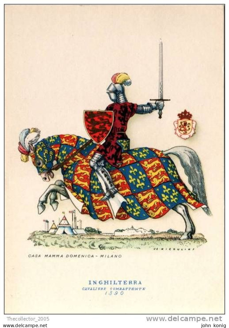 CARTOLINA SERIE - CAVALIERI DEL MONDO (WORLDWIDE KNIGHTS POSTCARDS) - INGHILTERRA (ENGLAND) - Uniformen