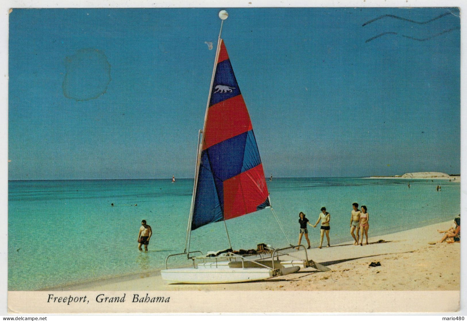 BAHAMAS   BEAUTIFUL  BEACH SCENE       (VIAGGIATA) - Bahama's