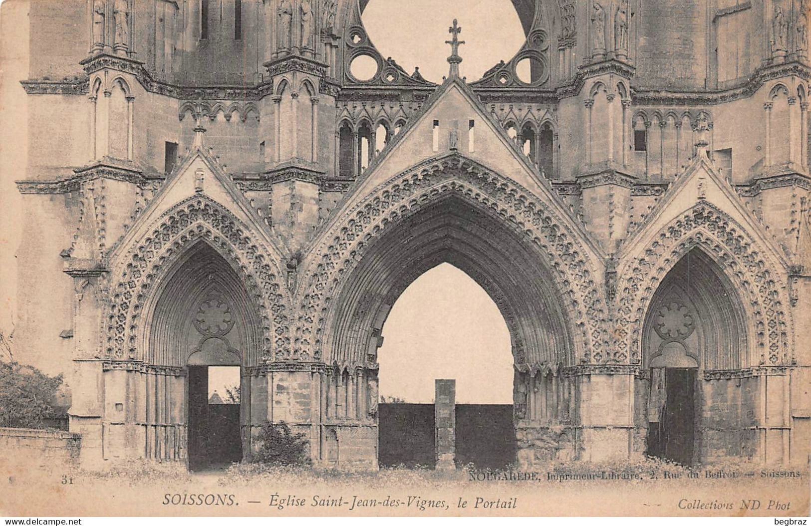 SOISSONS   EGLISE DETRUITE   WW1 - Soissons