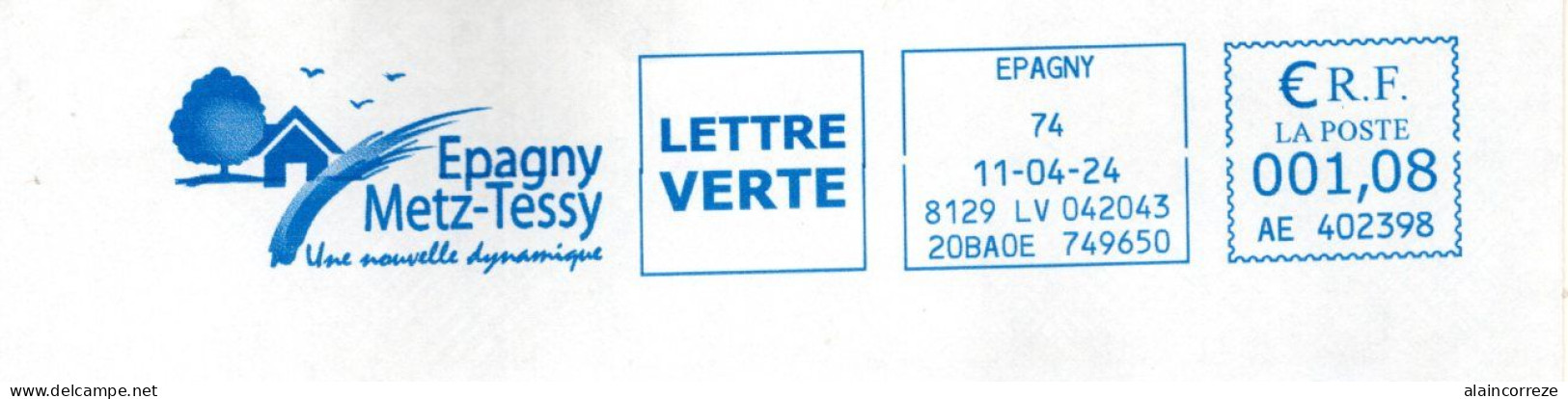 EMA Mairie Haute Savoie EPAGNY METZ TESSY Une Nouvelle Dynamique Arbre Maison - EMA ( Maquina De Huellas A Franquear)
