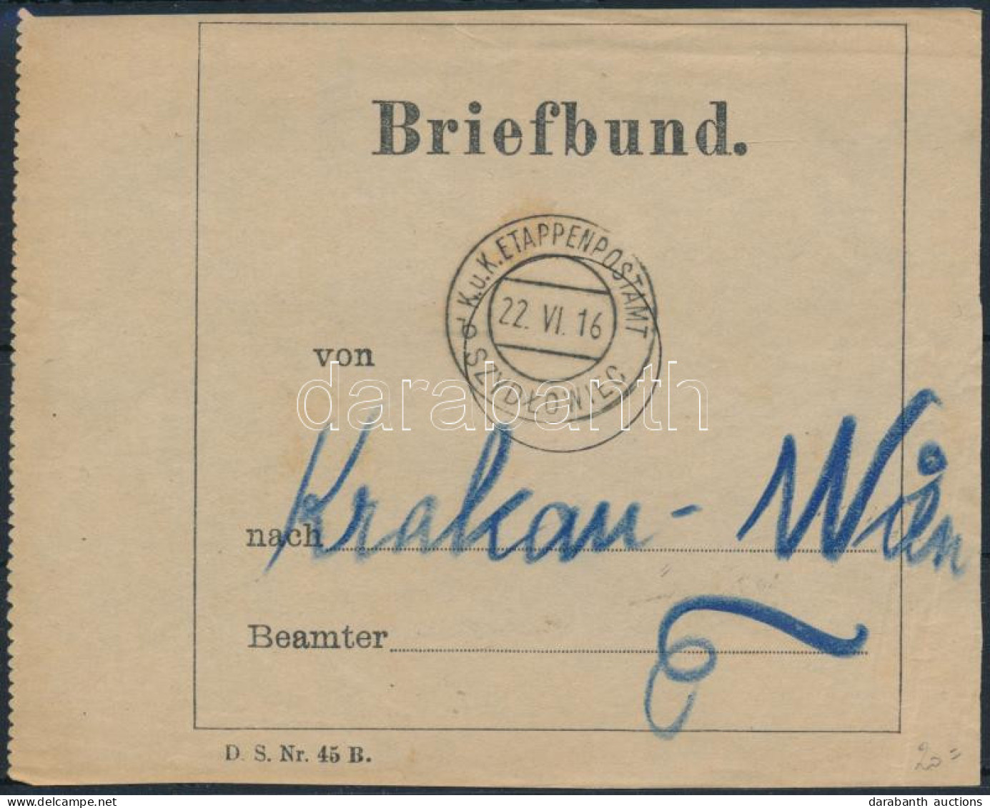 1916 Levélköteg Címzés "EP SZYDLOWIECZ B" - Krakau -Wien - Other & Unclassified