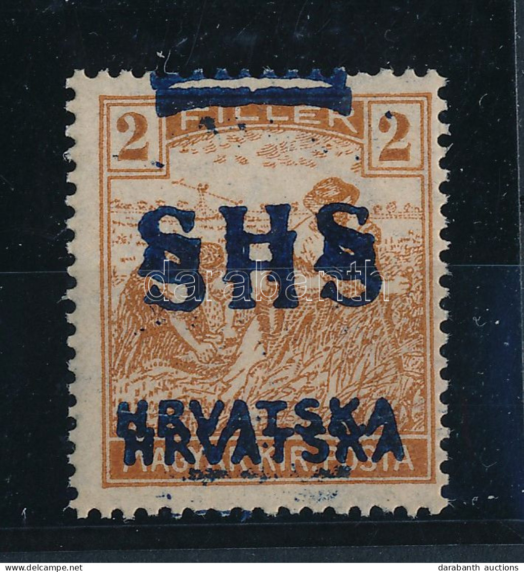 ** SHS 1918 Arató 2f Kettős Felülnyomással, Bodor Vizsgálójellel. Certificate: Zrinjscak - Otros & Sin Clasificación