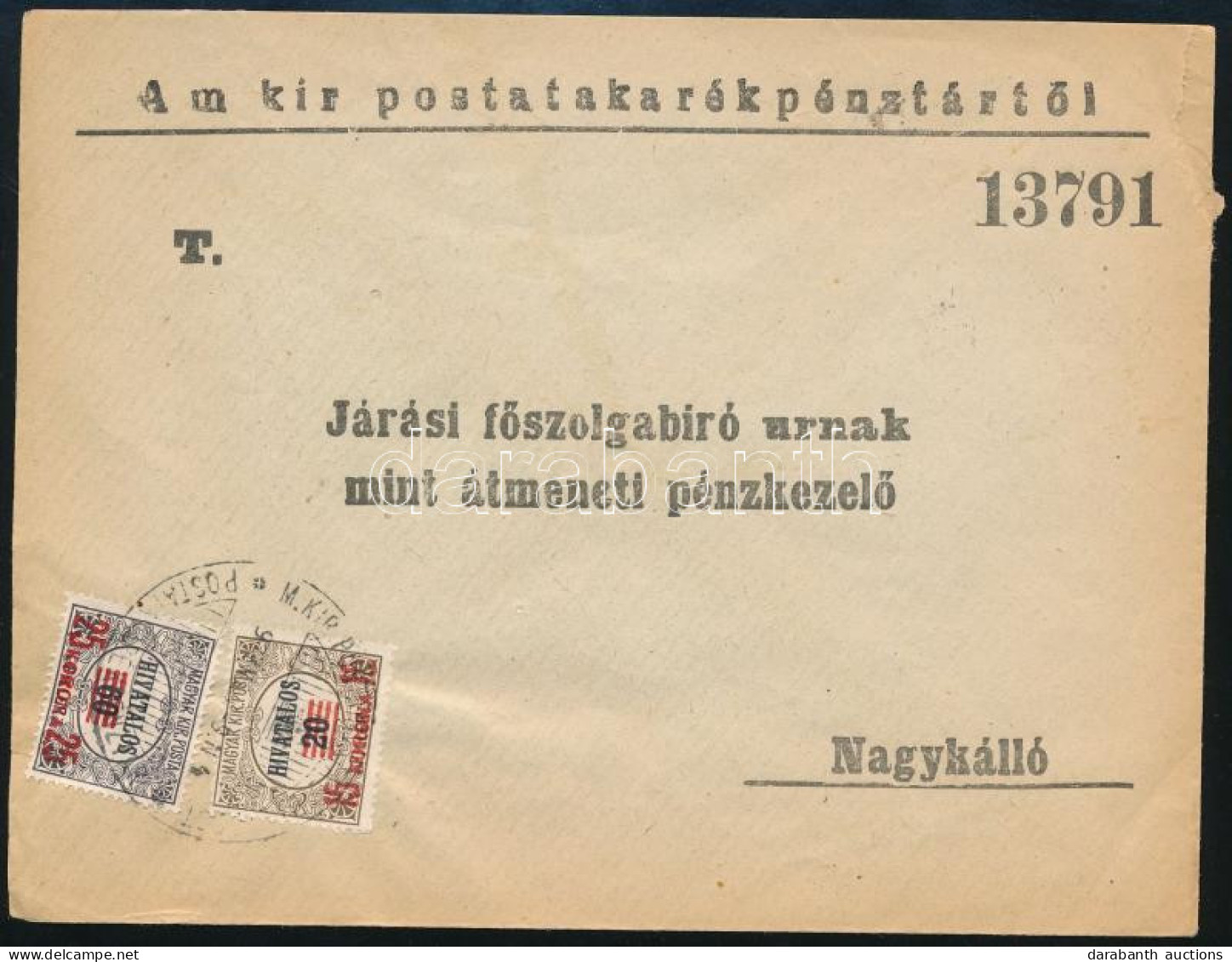 ~1923 Levél 2 Db Hivatalos Bélyeggel - Other & Unclassified