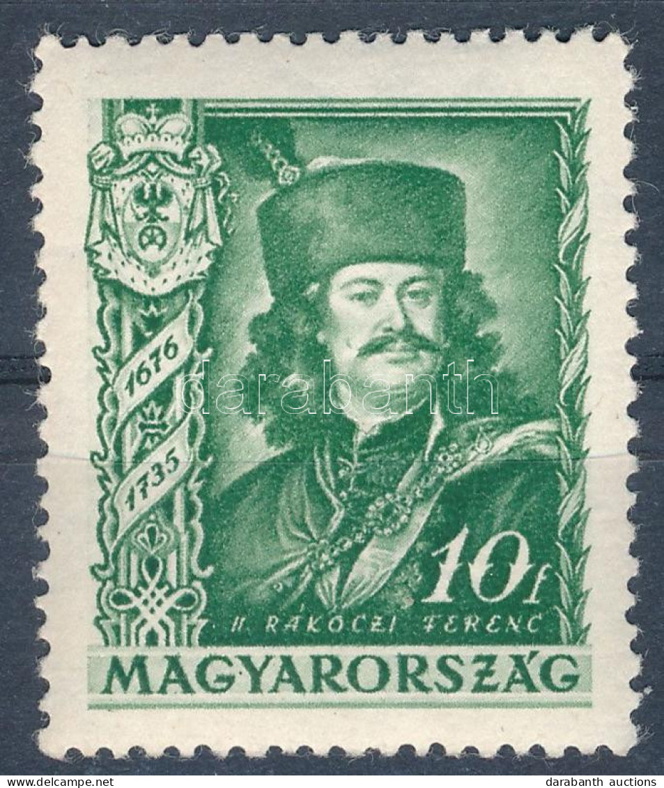 ** 1935 II. Rákóczi Ferenc 10f "hiányos Bajusz" Lemezhibával (rozsda Folt / Stain Spot) (5.000) - Other & Unclassified