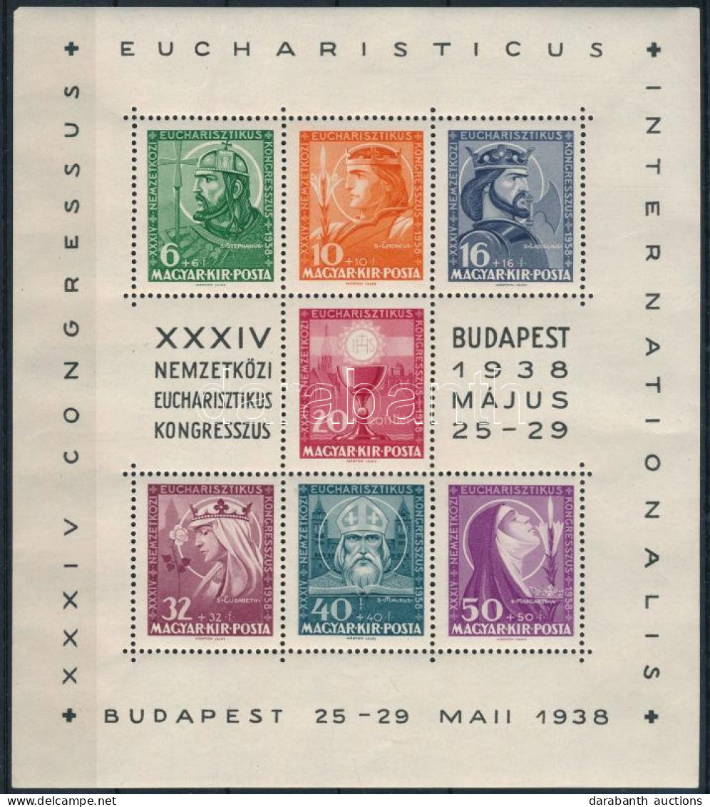 * 1938 Eucharisztikus Blokk (**10.000) (folt / Spot) - Other & Unclassified